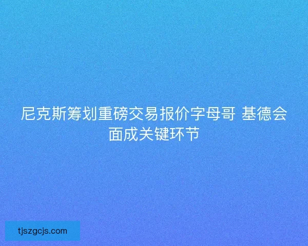 尼克斯筹划重磅交易报价字母哥 基德会面成关键环节