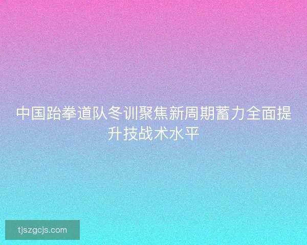 中国跆拳道队冬训聚焦新周期蓄力全面提升技战术水平 中国跆拳道队冬训聚焦新周期蓄力全面提升技战术水平